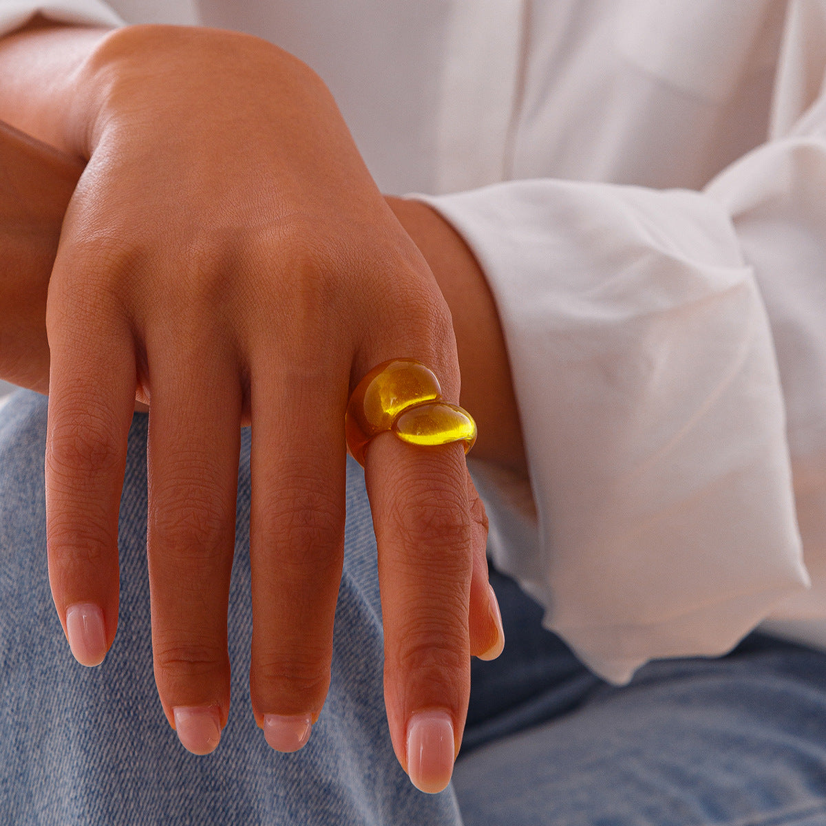 Wholesale Irregular Geometric Drop Plastic Ring Multicolor,  Fashion Jewelry Accessory for Everyday Wear