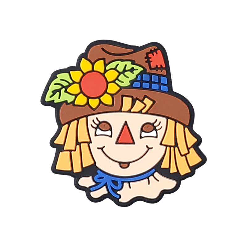 Wholesale 20pcs Cartoon Scarecrow Silicone Beads Focal Beads DIY Beaded Pen Accessories ACC-BDS-RongFa015