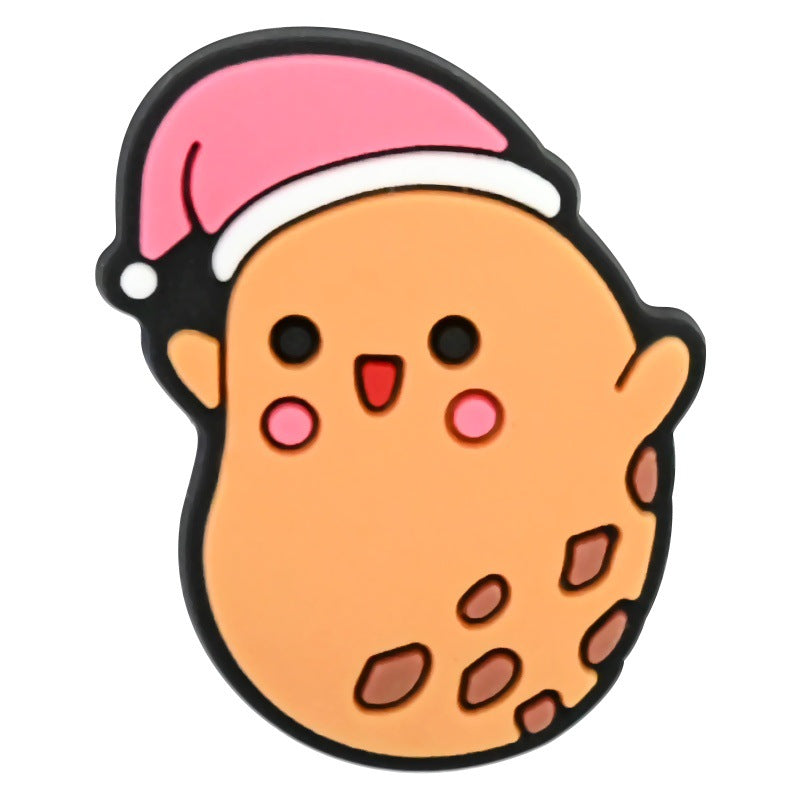 Wholesale Random 100pcs Cute cartoon potato-shaped  PVC Soft Rubber Shoe Buckle Decoration