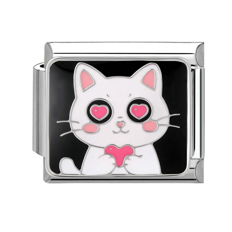 Wholesale 9mm Italian Charm Starter Bracelets DIY Cute Pet Series Stainless Steel Composable Bracelet