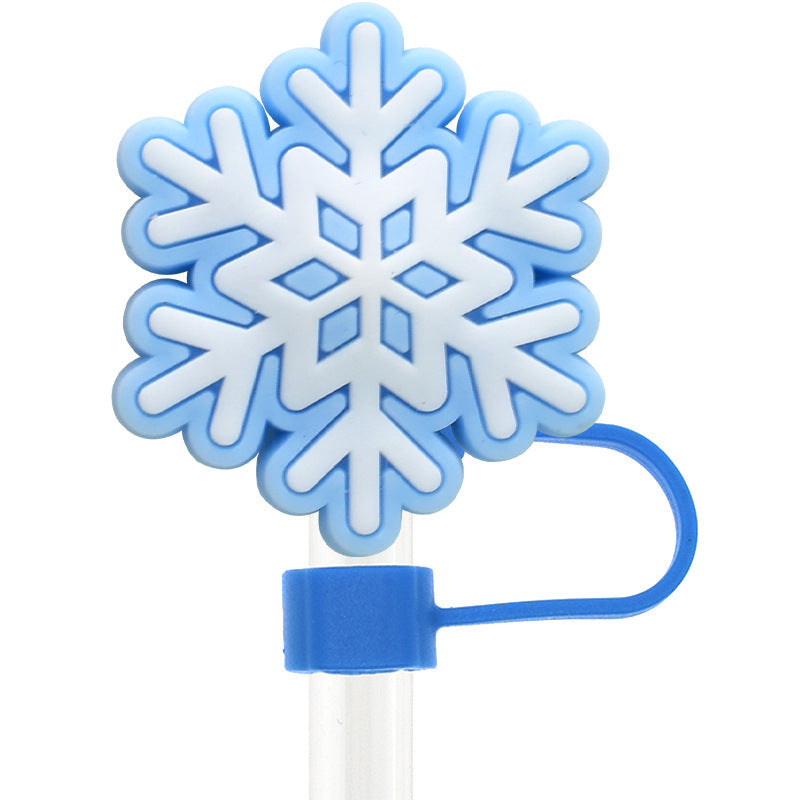 Wholesale 10pcs Christmas Series 10mm Straw Cover Straw Tube Cap