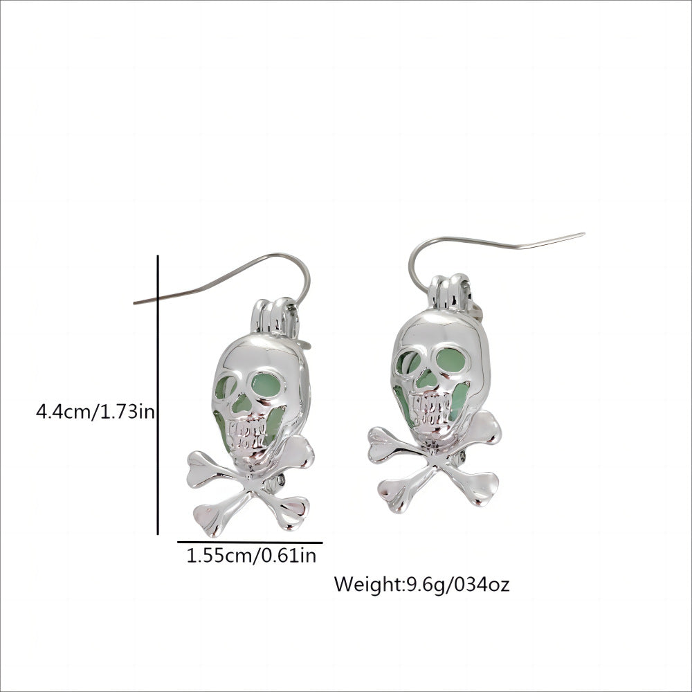 Wholesale  glowing skull earrings