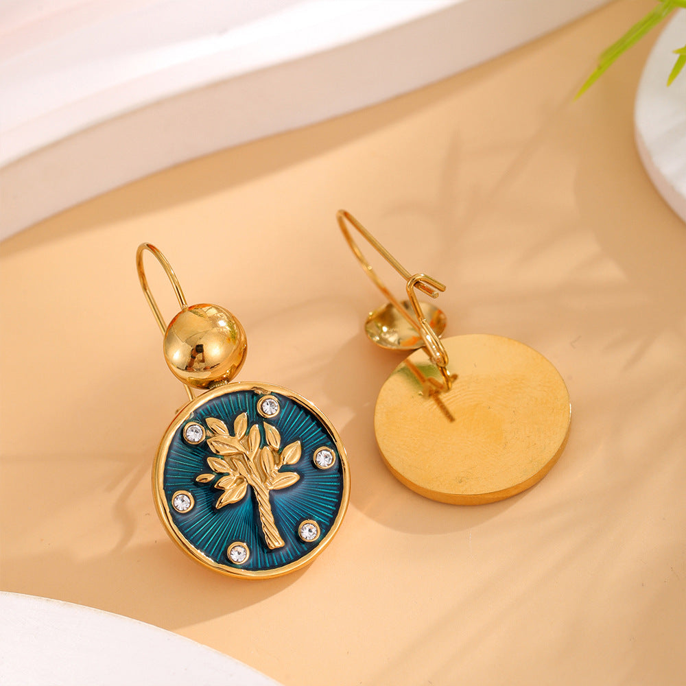 Wholesale Stainless Steel  Full Diamond Earrings