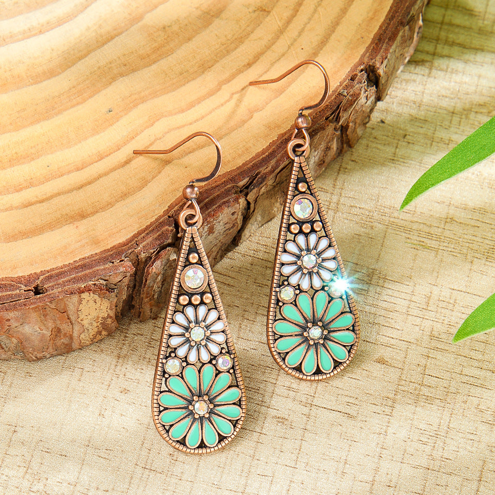 Wholesale  Bohemian Drop Earrings Earrings with Diamond Vintage