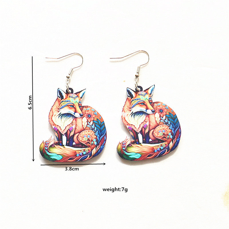 Wholesale Animal Earrings Creative Acrylic Cartoon Earrings ACC-ES-XN019