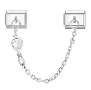 Wholesale 5pcs Italian Charm Bracelet 9mm DIY Splicing Double Hook Pendant Stainless Steel Composable Bracelet