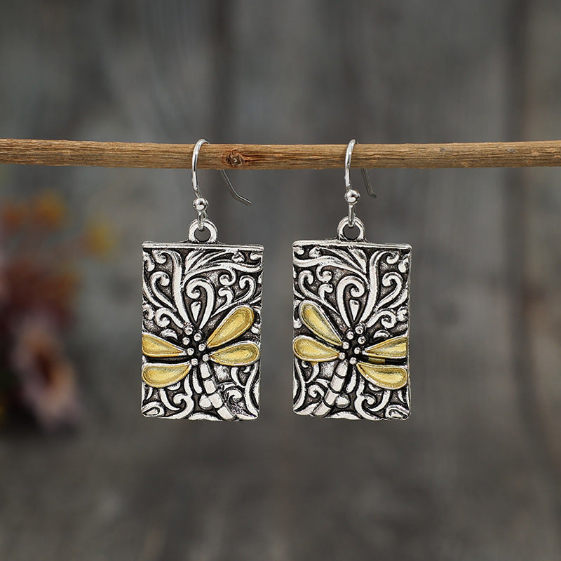 Wholesale Bohemian Dragonfly Retro Alloy Earrings,  Trendy Jewelry Accessory