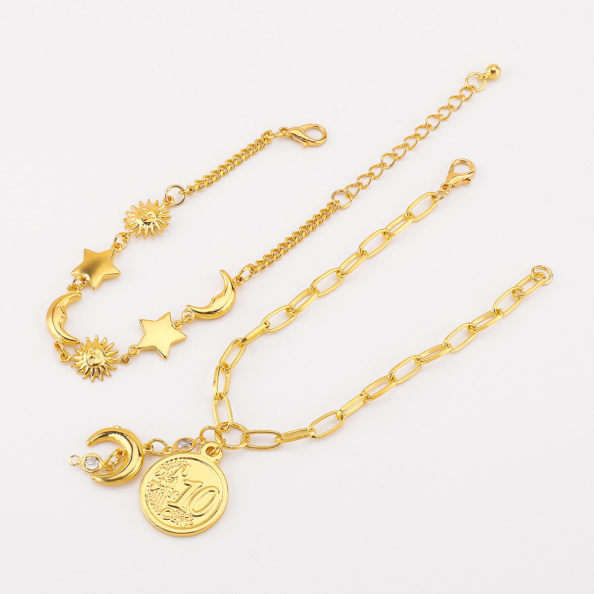 Wholesale  Casual Vacation Style Beach Portrait Sun ing High-End Gold Bracelet for Women