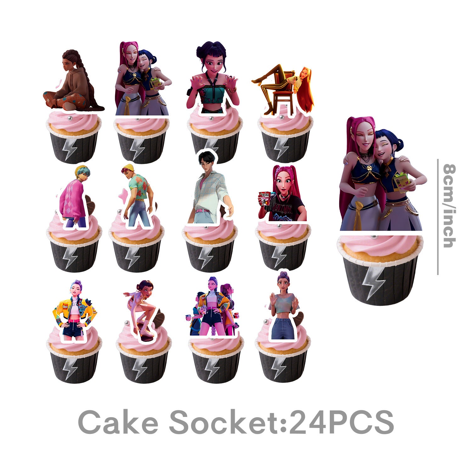 Wholesale KPOP  birthday party decoration tableware supplies atmosphere layout five-piece set kpop