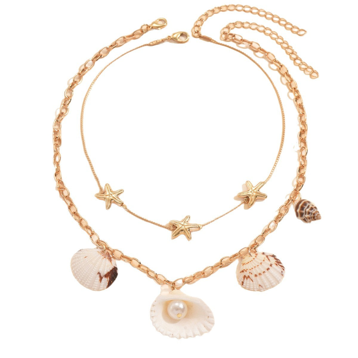 Wholesale shell conch starfish pendant necklace