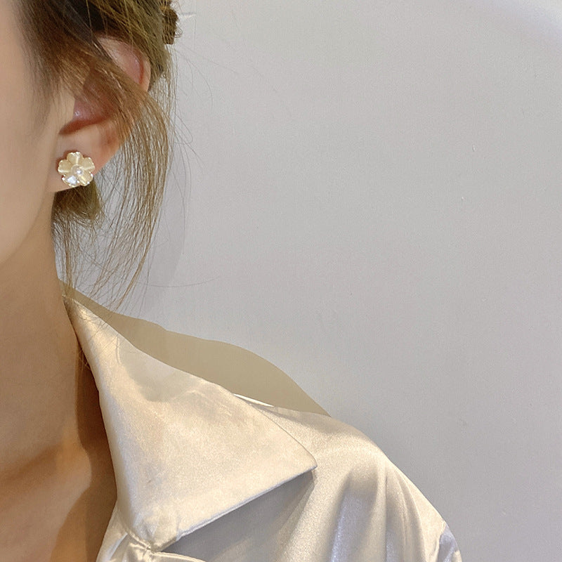 Wholesale  S925 Silver Pin  Earrings Pearl Ear Jewelry