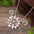 Wholesale  Enamel Hollow Sunflower Earrings Long Pendant suit Long Necklace