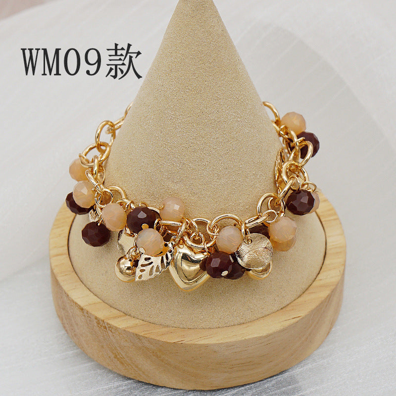 Wholesale Bohemian Heart Flower Multi-Layer Beaded Bracelet Jewelry Accessory for Boutique Resale