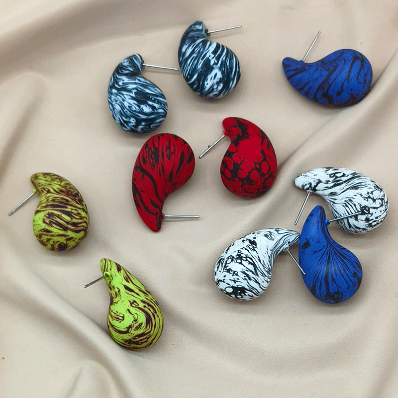 Wholesale Water Drop Simple Chubby Earrings ACC-ES-KangD009