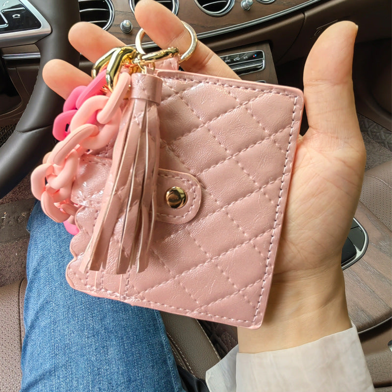 Wholesale Macaron Color Acrylic Buckle Plastic Bracelet Wristlet Keychain