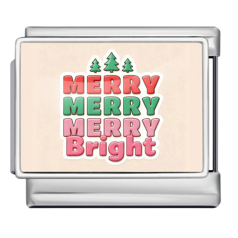 Wholesale  Italian Charm Bracelet 9mm DIY Christmas Series Picture Creative Stainless Steel Composable Bracelet