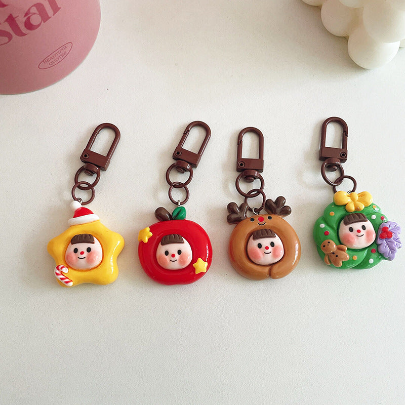 Wholesale Cartoon Multi-sister Christmas Keychain  Cute Girl Backpack