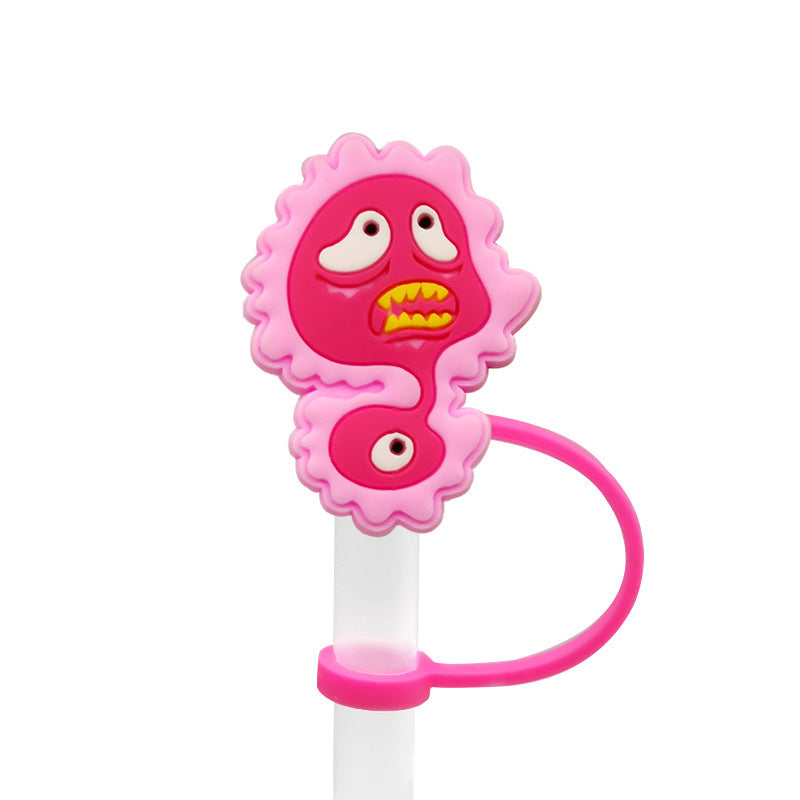 Wholesale 10pcs New Medical Dust Plug Cute Cartoon Straw Cover Straw Tube Cap ACC-SCR-YiBang003