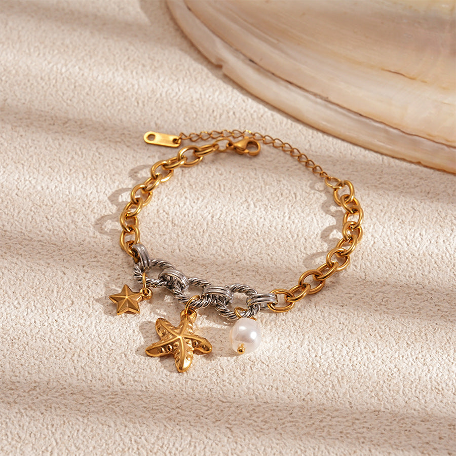 Wholesale  stainless steel flower turtle octopus crab bracelet