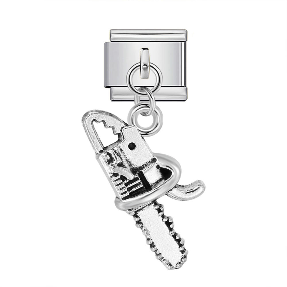 Wholesale 2PCS 9mm Italian Charm Starter Bracelets DIY Tool Shaped Pendant Stainless Steel Composable Bracelet