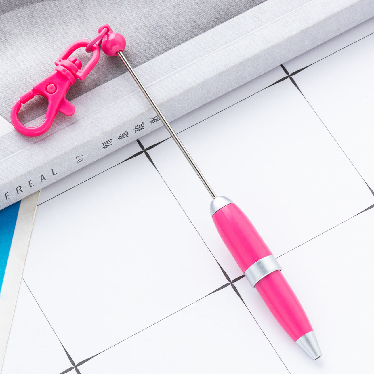 Wholesale Beaded Pen Printable Logo Short Portable  Pen