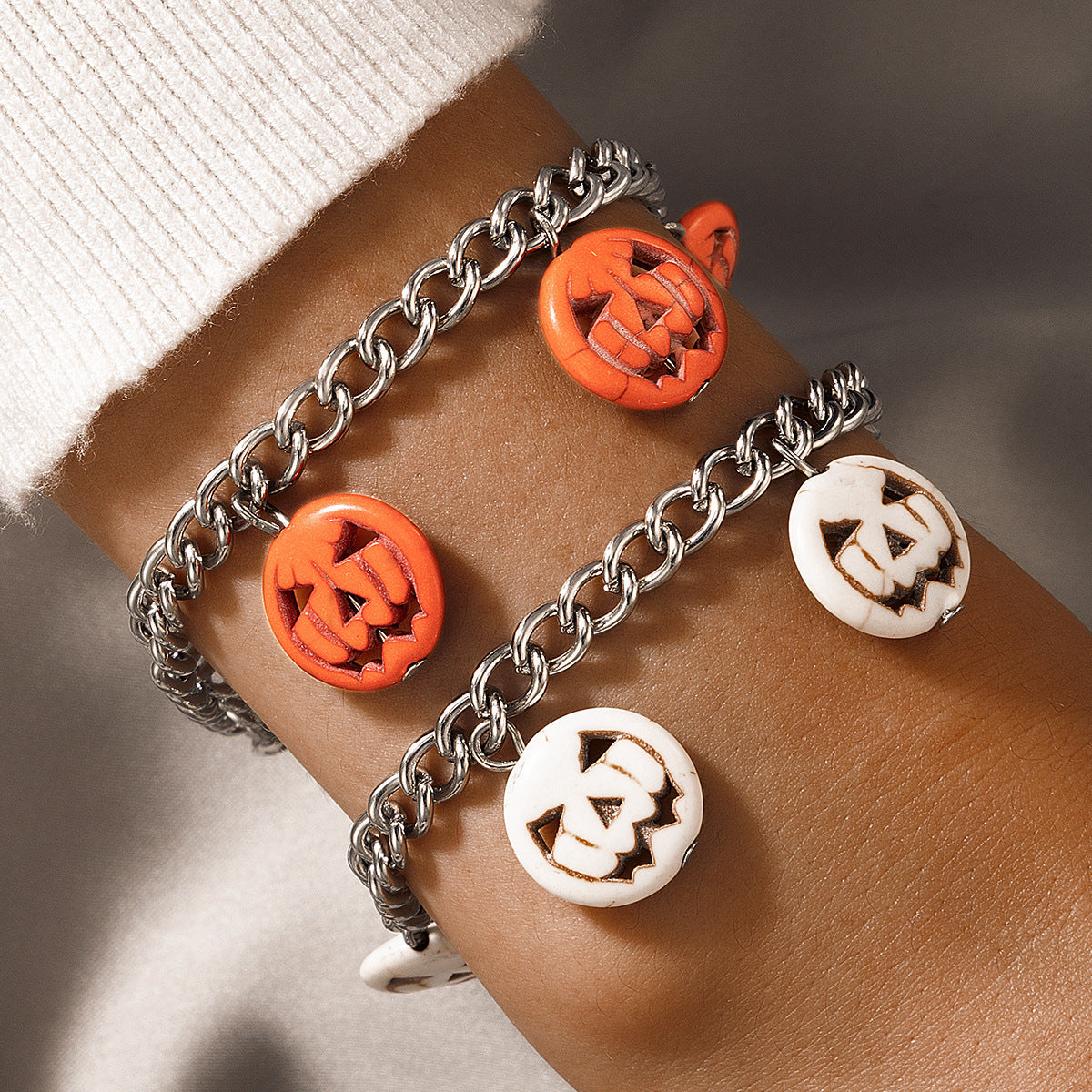 Wholesale  oil drop pumpkin anklet
