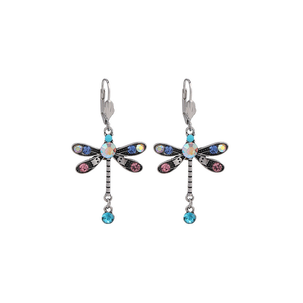 Wholesale Colorful dragonfly stud earrings