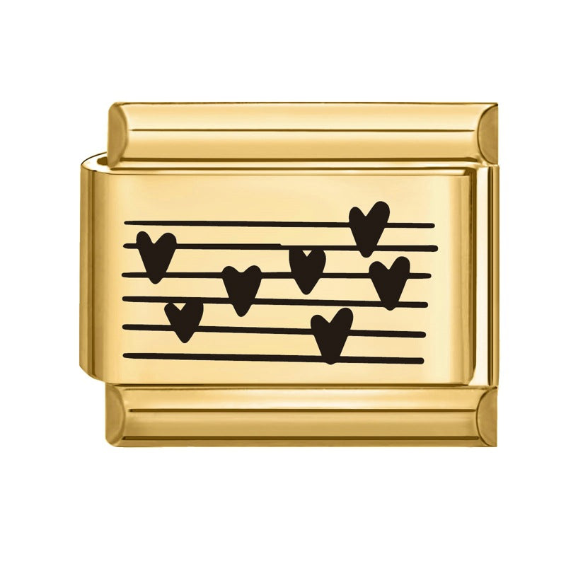 Wholesale  Italian Charm Bracelet 9mm DIY Splicing Removable Cartoon Gold Bottom Stainless Steel Composable Bracelet