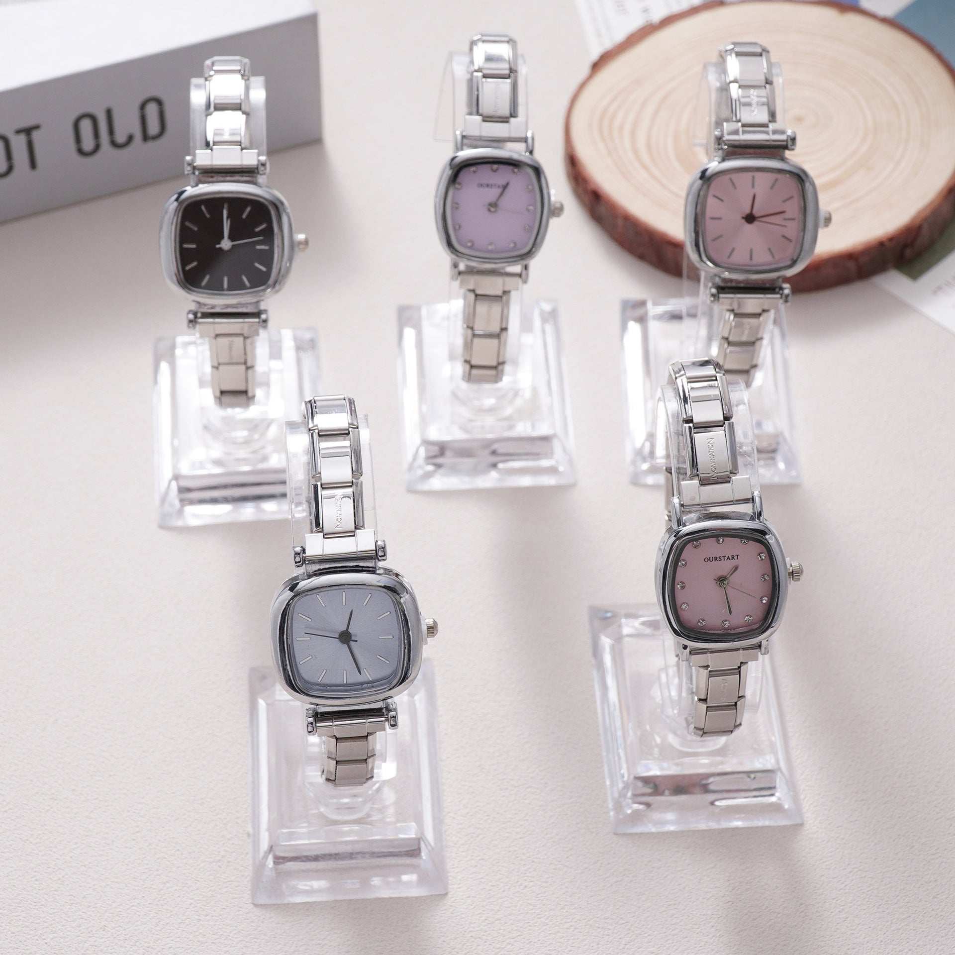 Wholesale Cross-Border Module Watch for Girls Niche Steel Band Casual Fashion Ladies Watch Female Student Bracelet