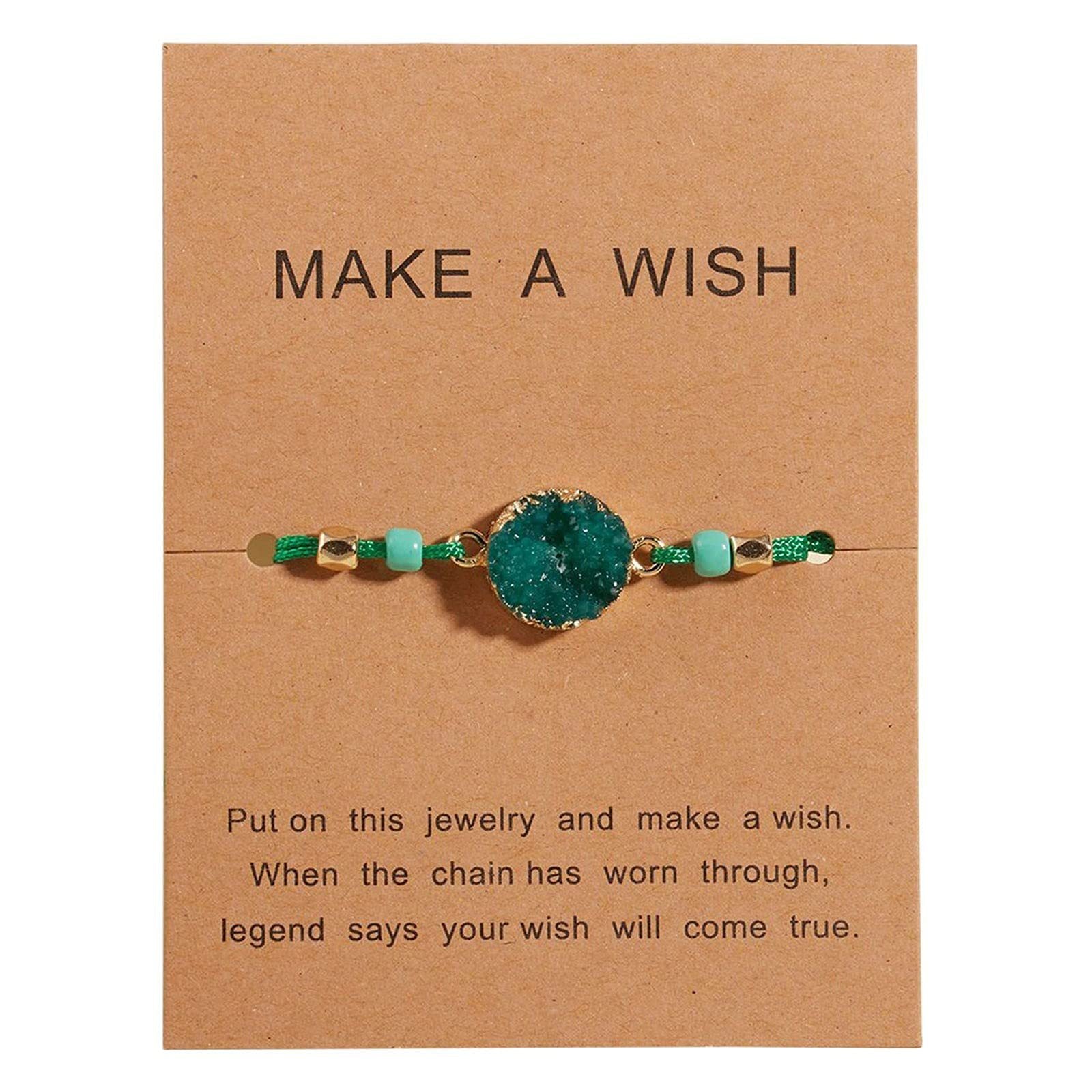 Wholesale Crystal Bracelet Natural Stone Round Double Hanging Prismatic Gold Beads  Bracelet