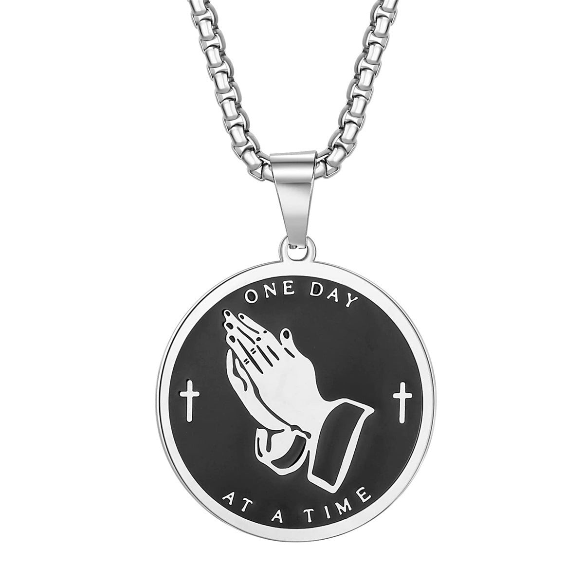 Wholesale Stainless Steel Pendant Round Brand Pendant  Necklace