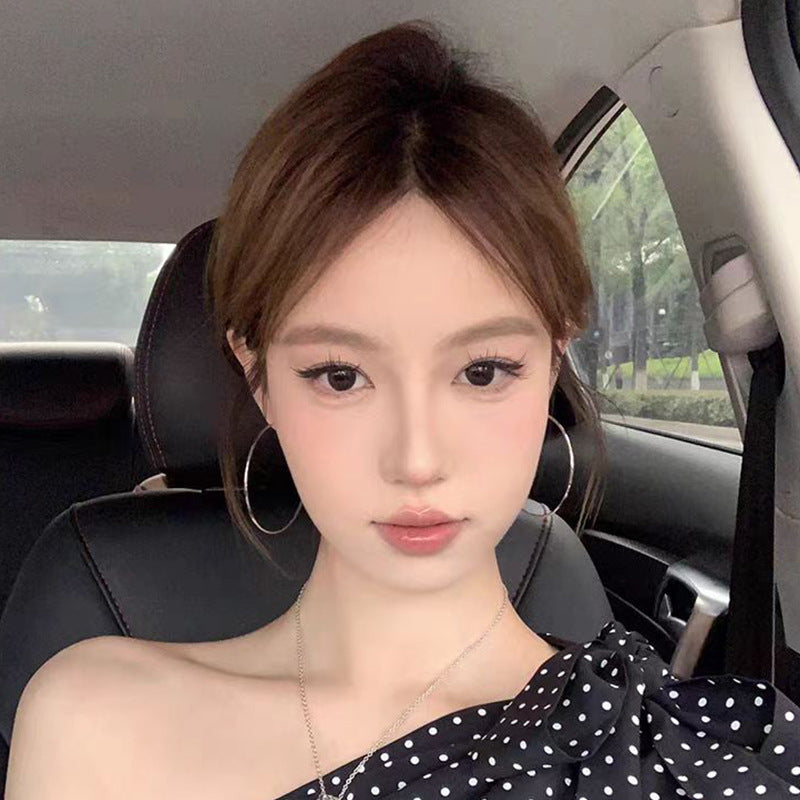 Wholesale S925 silver needle large hoop earrings