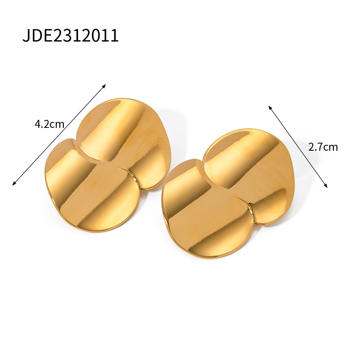 Wholesale gold-plated stainless steel earrings luxury earring