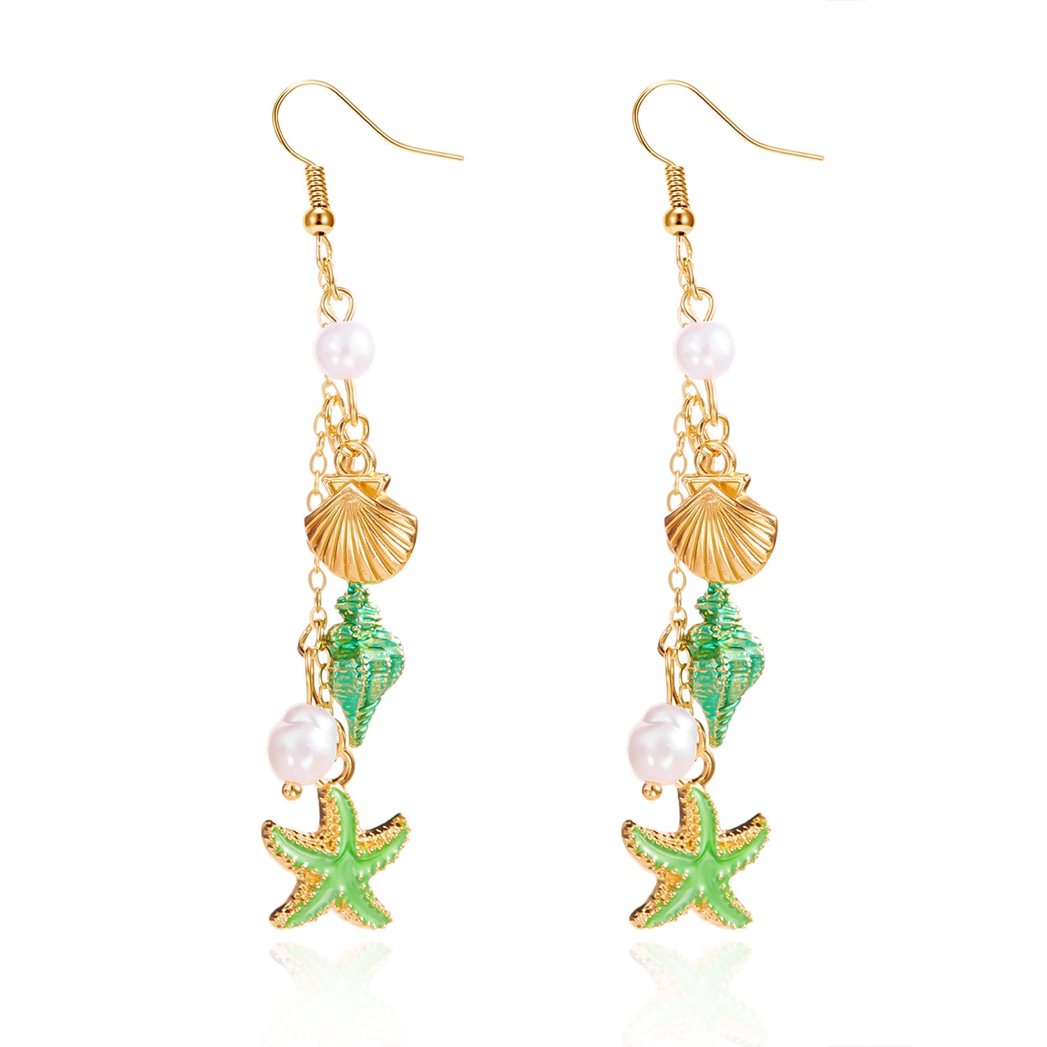 Wholesale Shell Conch Beach Style Bohemian Earrings