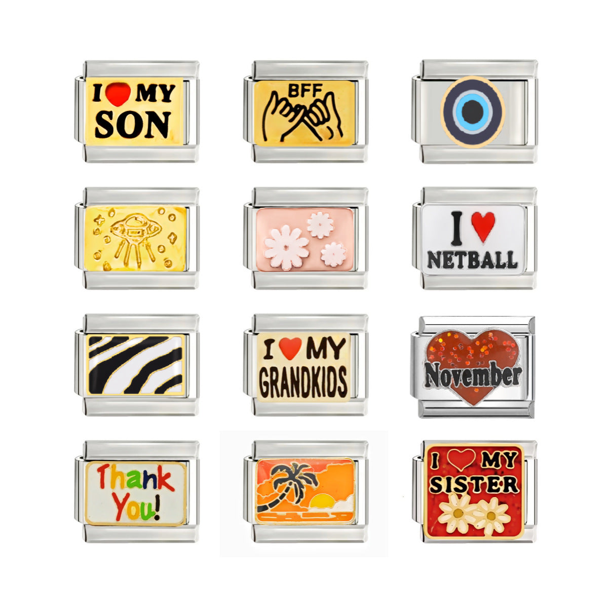 Wholesale Italian Charm Bracelet 9mm DIY Splicing Cute Creative Stainless Steel Composable Bracelet