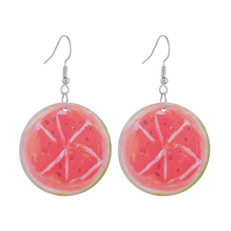 Wholesale Summer Fruit Acrylic Double-Sided Earrings