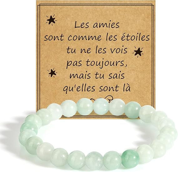 Wholesale Natural stone bracelet elastic rope beaded 8mm chalcedony agate hand-woven bracelet