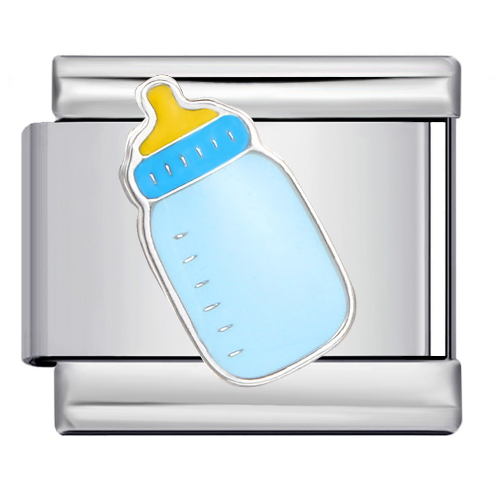 Wholesale 5pcs Italian Charm Bracelet 9mm DIY Splicing Cute Creative Stainless Steel Composable Bracelet