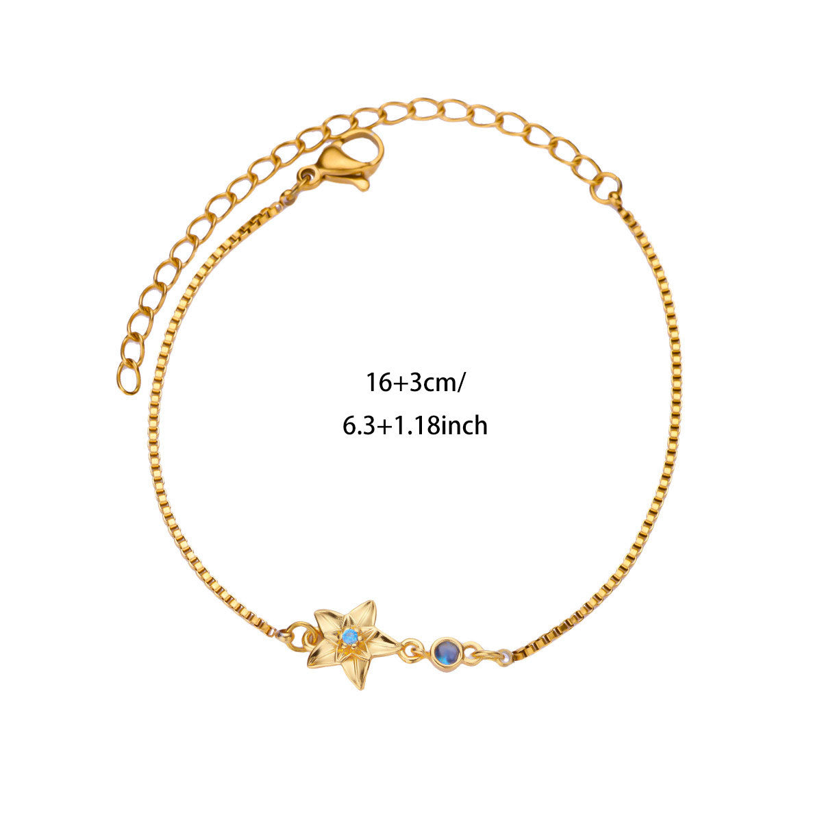 Wholesale Gold-plated December flower bracelet