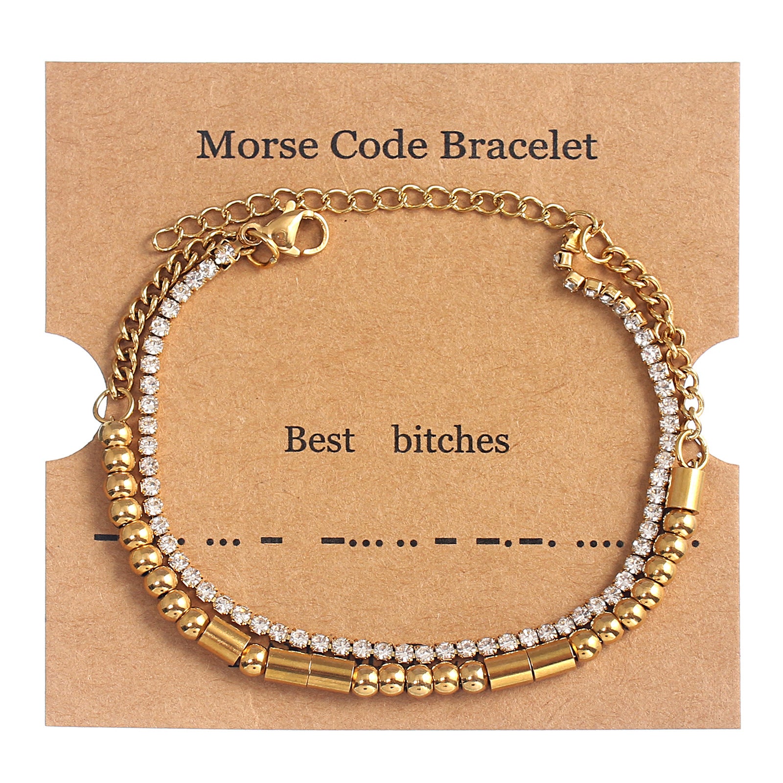 Bracelet en acier inoxydable à double couche à double couche à double couche à double couche à double couche