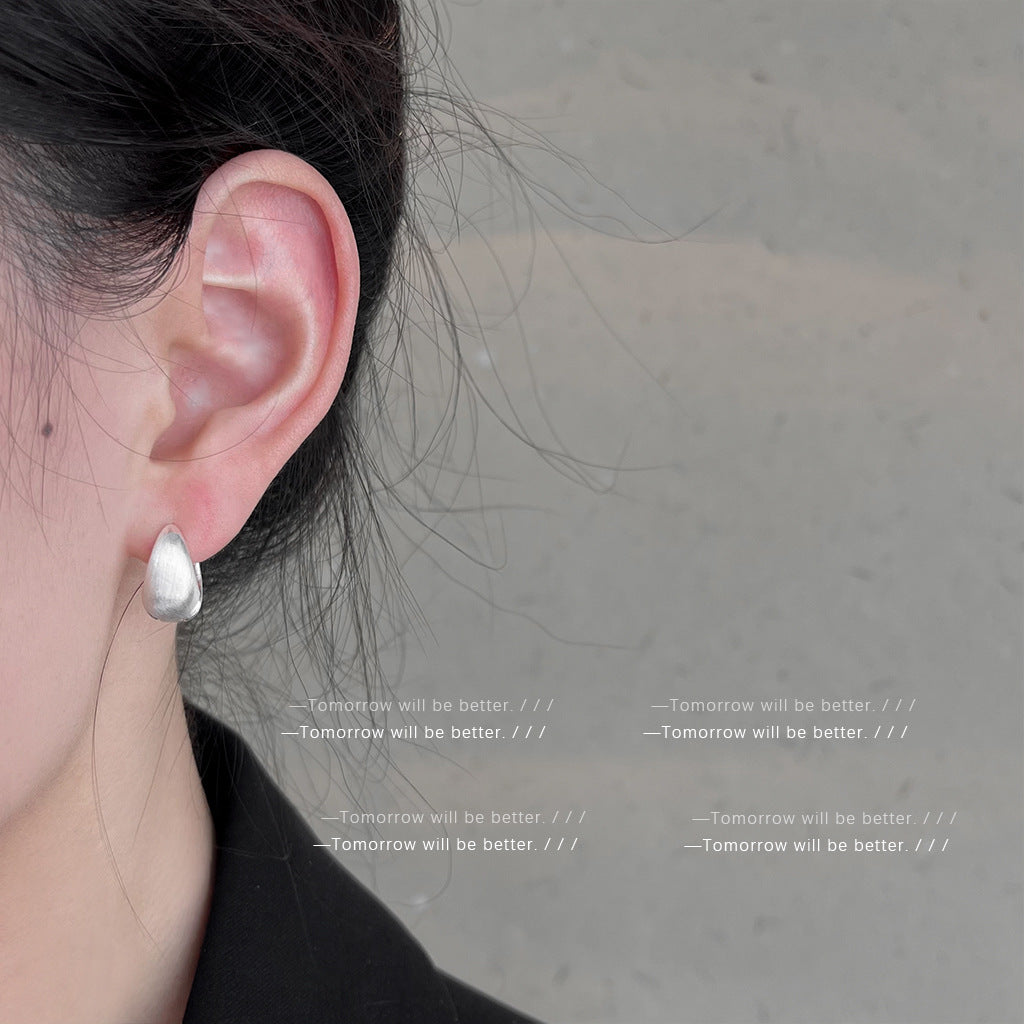 Wholesale Brushed Frosted Geometric Earrings Ear Studs ACC-ES-Eryu003