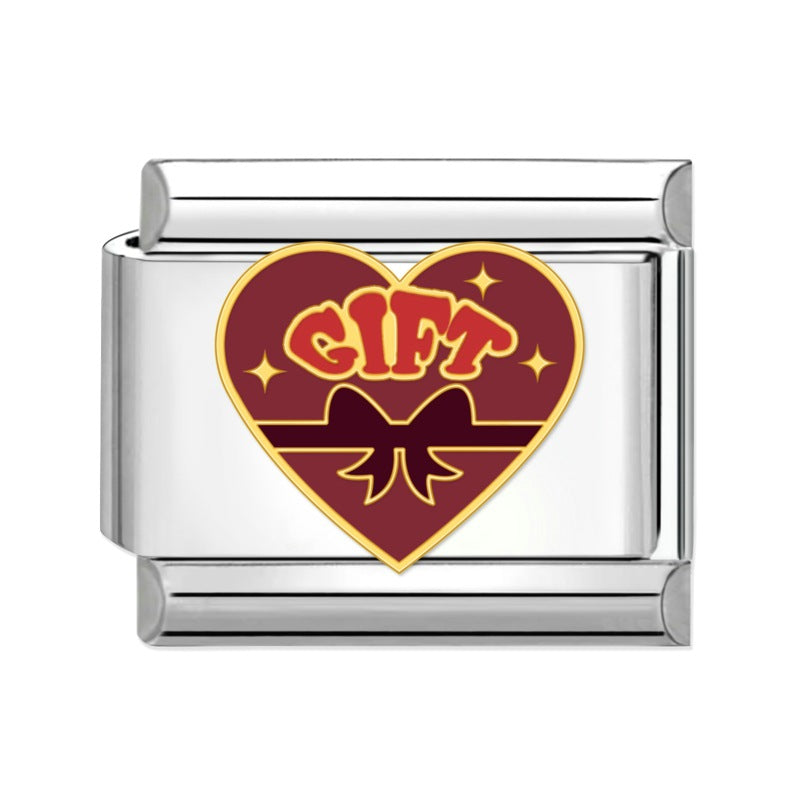 Wholesale Italian beaded bracelet 9mm DIY splicing detachable love stainless steel combinable bracelet