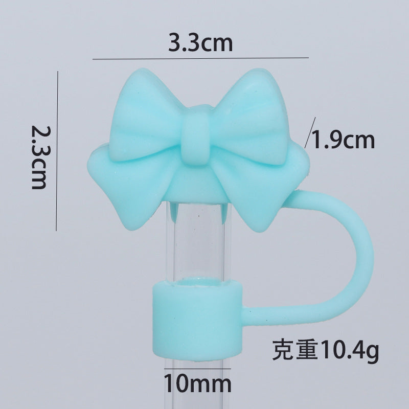 Wholesale 50pcs Bow 10mm Straw Cover Straw Tube Cap