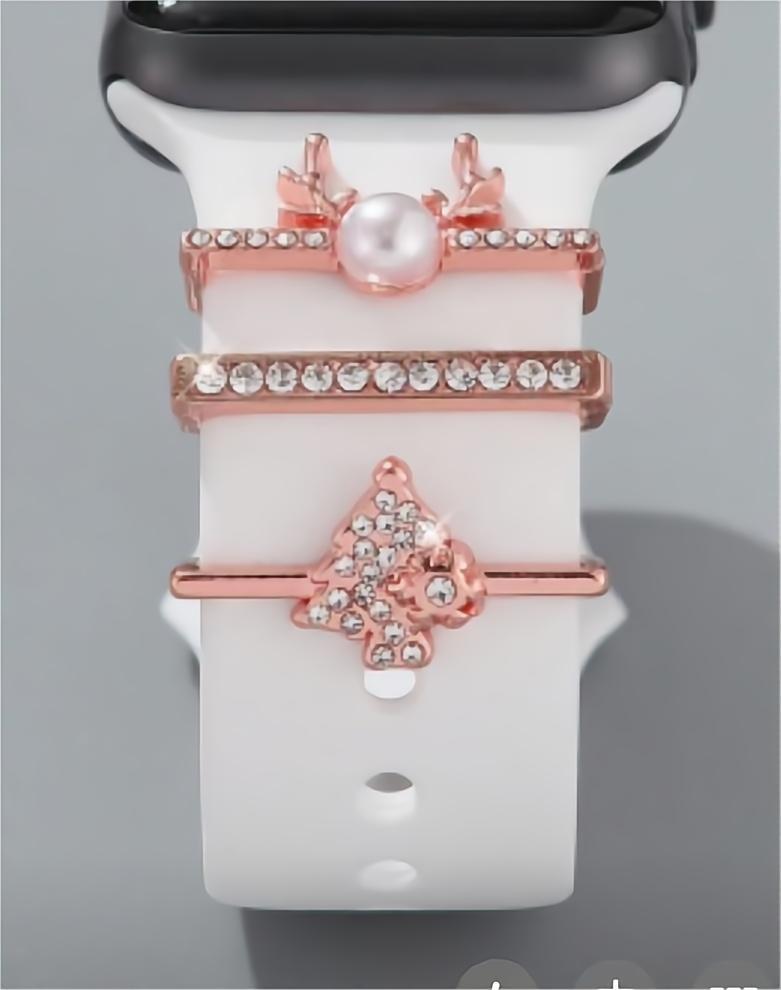 Wholesale Christmas Ornament Set with Diamonds,  Holiday Accessories,  New Watch Strap Decoration Ring,  Cross-Border Foreign Trade,  One-Piece Dropshipping