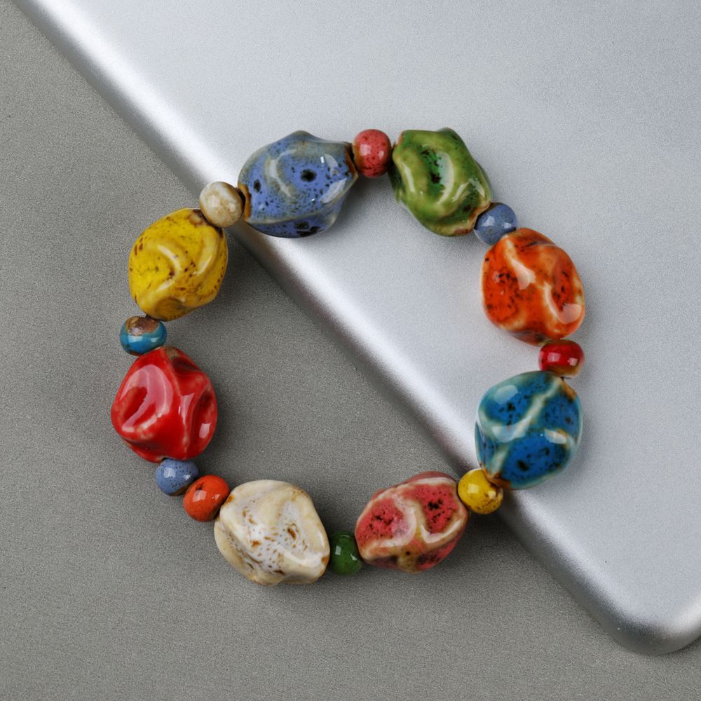 Wholesale Ceramic Glaze Porcelain Bead Bracelet ACC-BT-YXH006