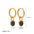 Wholesale  Stainless Steel 18K Gold Color Zircon Oval Earrings