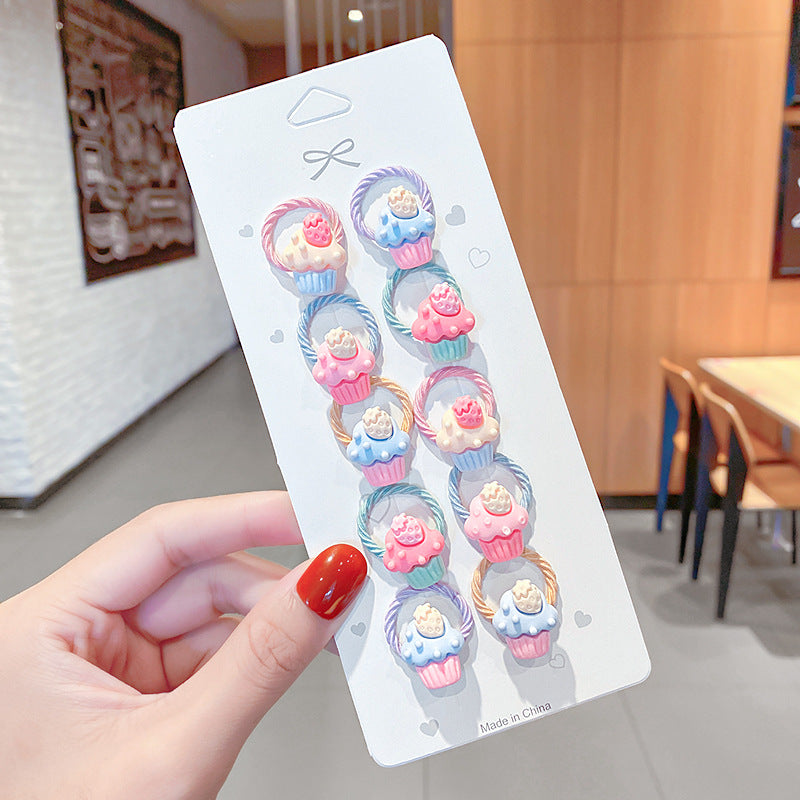 Wholesale 12pcs Children's Cartoon Hair Tie Set Kids Hair Scrunchies ACC-HS-Xinan002