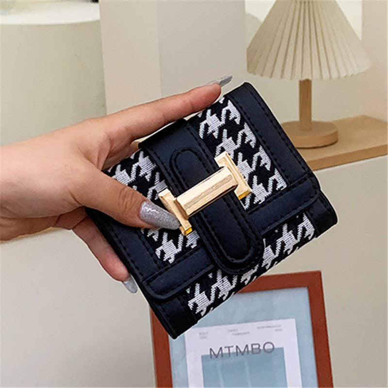 Wholesale Niche Light Luxury Houndstooth Wallet ACCVIP-WT-DuoMe001