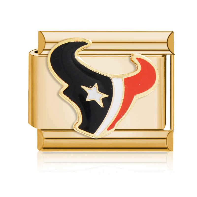 Wholesale 9mm Italian Charm Starter Bracelets DIY Rugby Stainless Steel Composable Bracelet