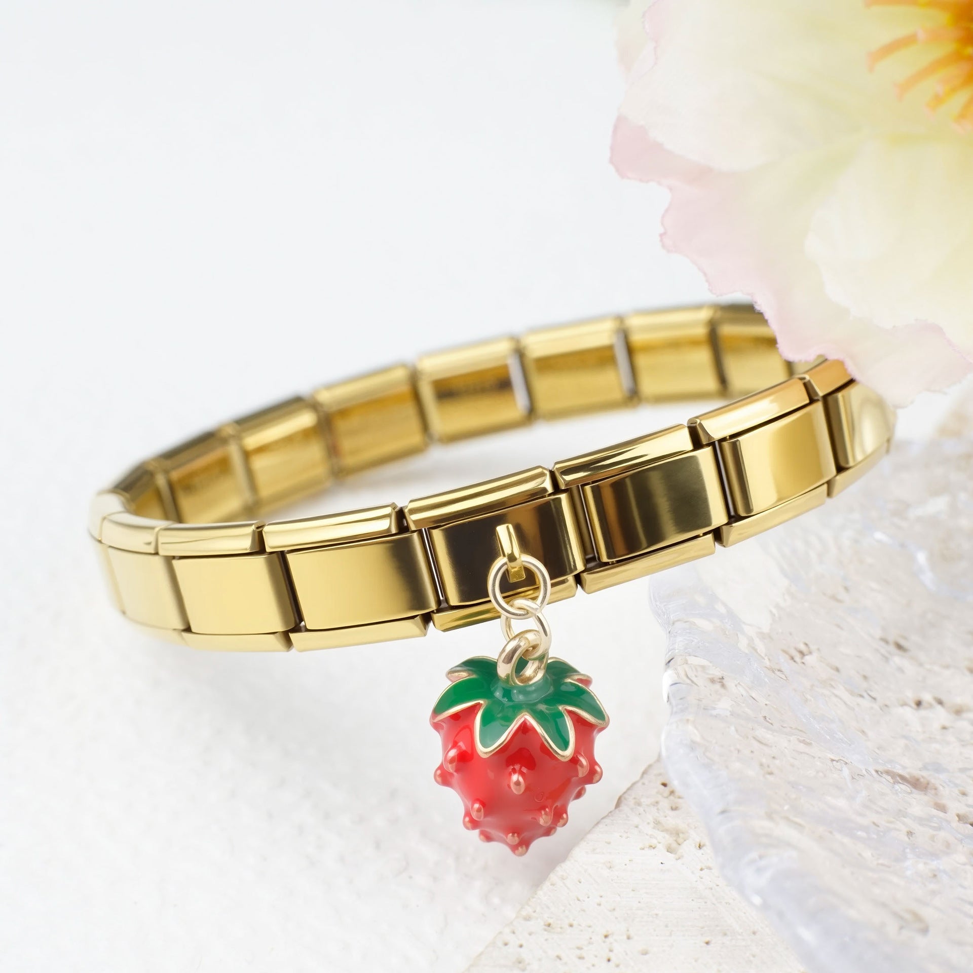 Wholesale 2pcs/pack 9mm Italian Charm Starter Bracelets DIY square Single Section Creative Stainless Steel Composable Bracelet